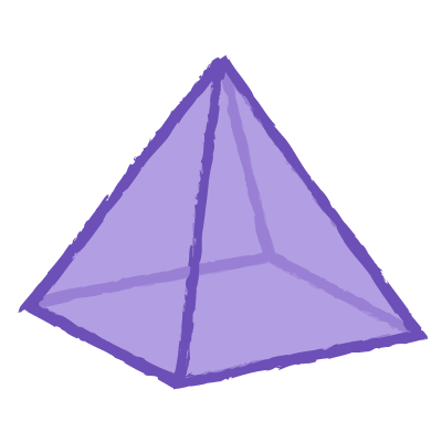 正四角錐｜square pyramid